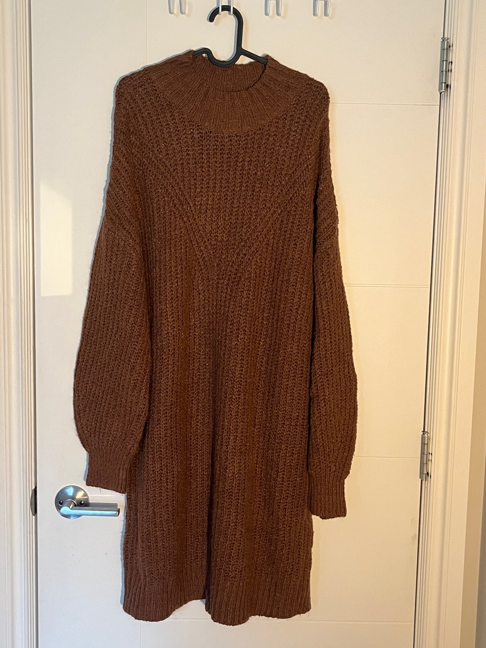 Old Navy Brown Ribbed Turtleneck Sweater Dress